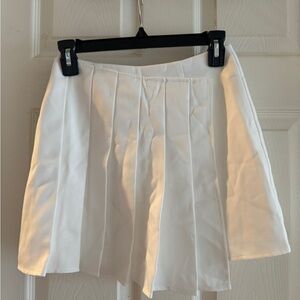 White Pleated Skirt